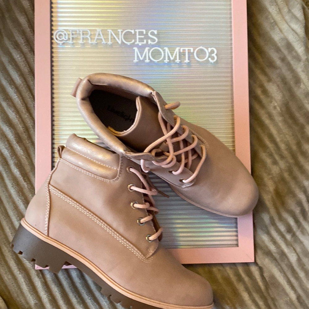Worn once.  Pink boots